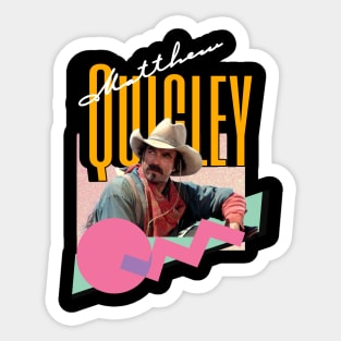 Matt Quigley Retro-DarkShirt Sticker